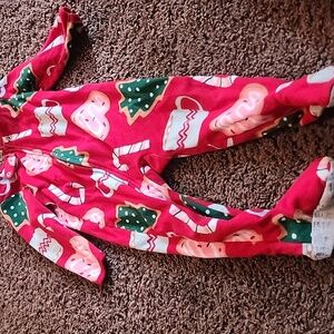 Festive Red Baby Onesie with Holiday Print